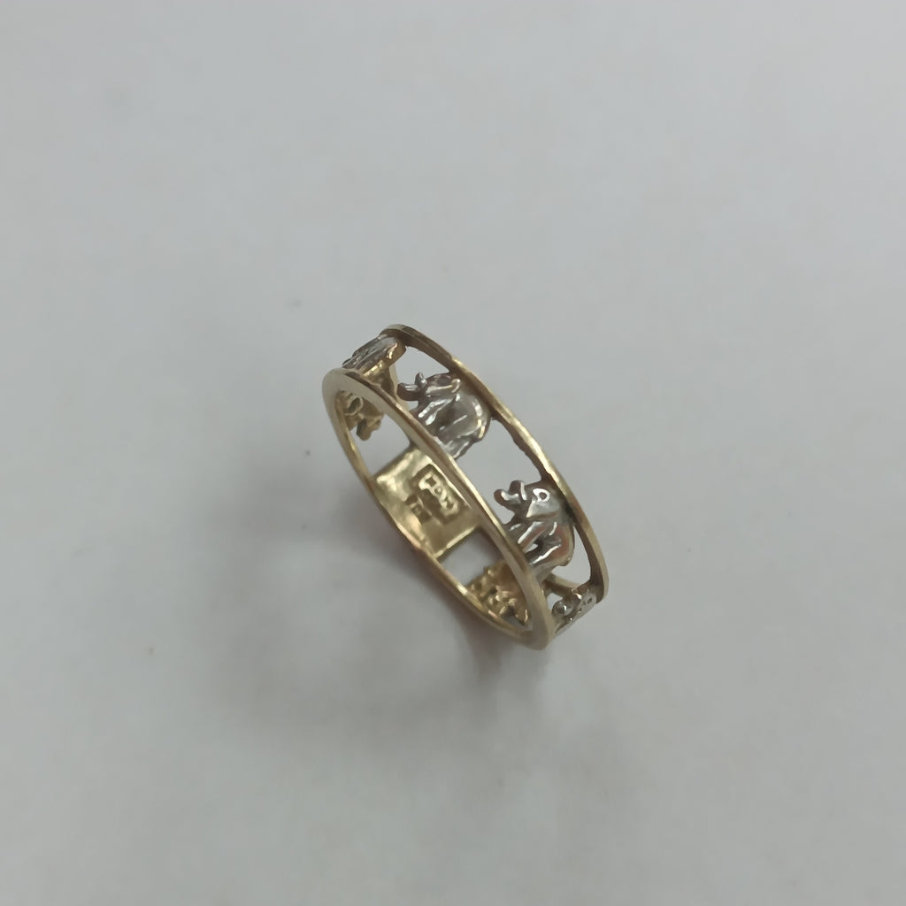 ANILLO ORO COMBINADO 10 K 2.5 GRMS (SEMINUEVO)
