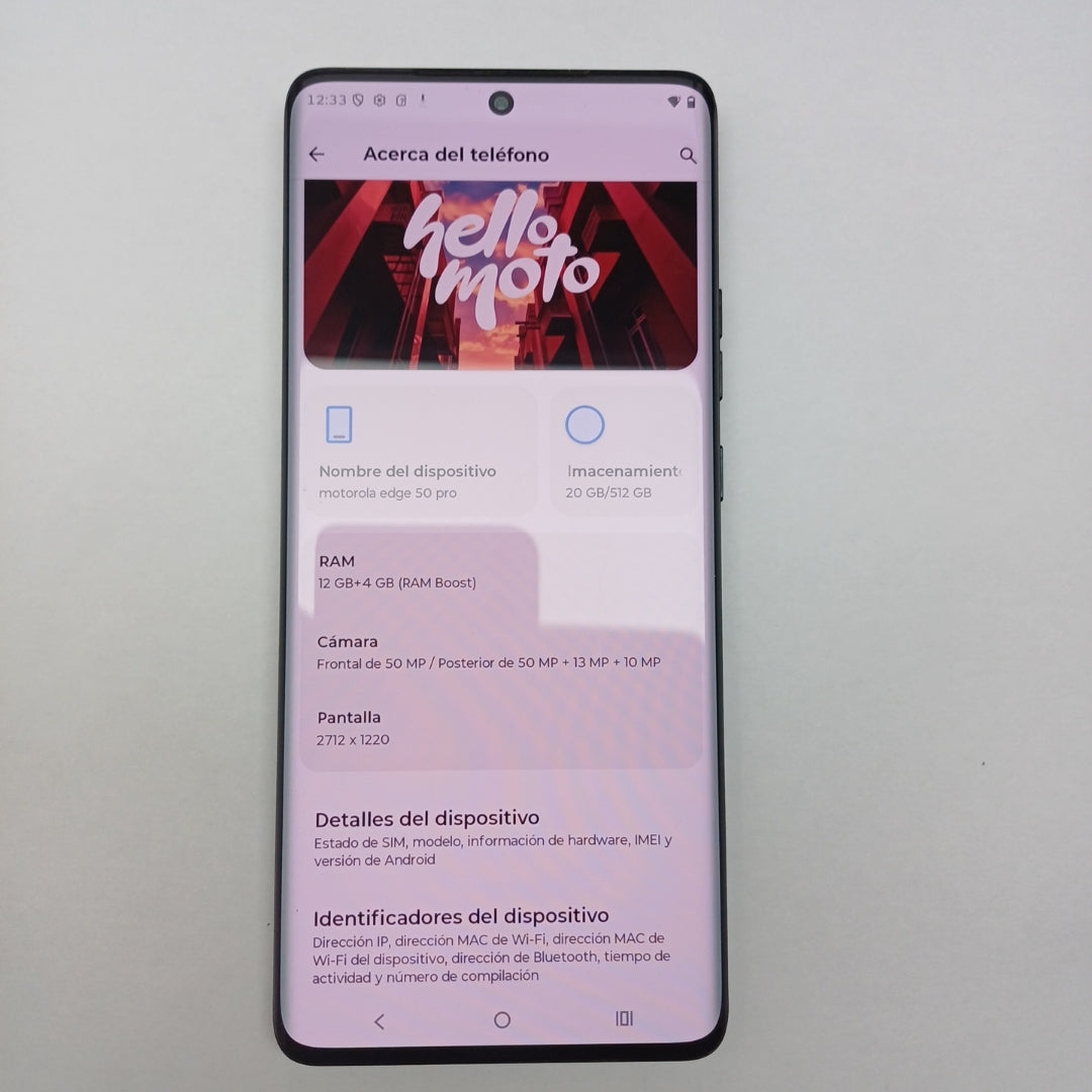CELULAR MOTOROLA EDGE 50 PRO XT2403-2 (2024) 512 GB 12 GB RAM (SEMINUEVO)