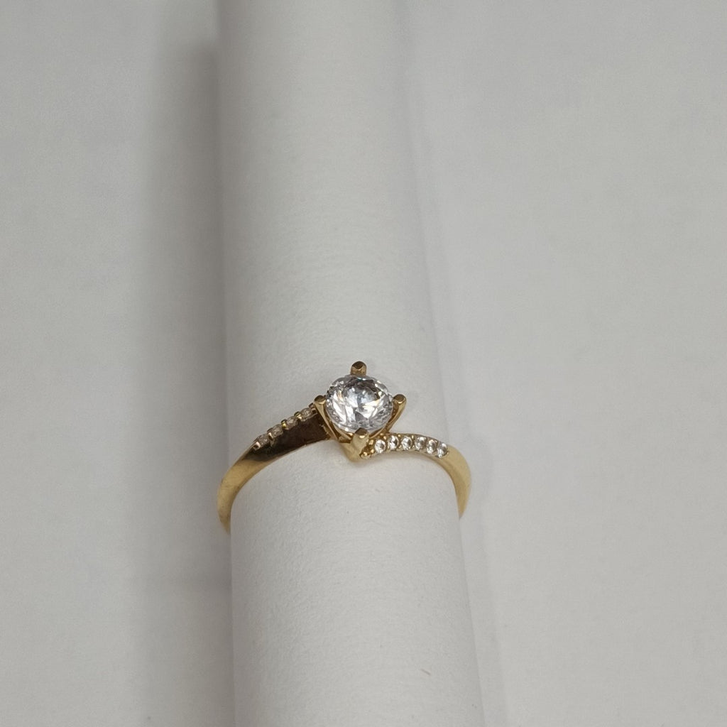 K1 1,80 GRMS 14 K ESPECIFICACIONES COMPLEMENTARIAS SOLITARIO CON SINTÉTICOS BLAN (SEMINUEVO)