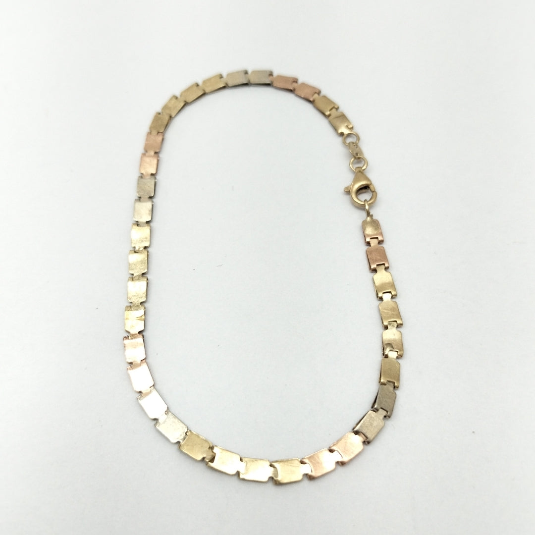 PULSERA ORO, ORO MUY BAJO, ORO COMBINADO 10 K 3.3 GRMS (SEMINUEVO)