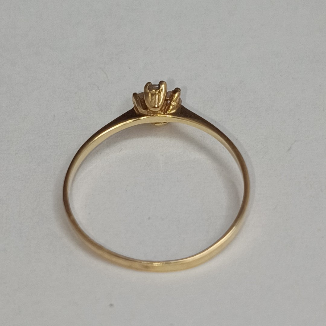 K1 1,00 GRMS 14 K ESPECIFICACIONES COMPLEMENTARIAS ANILLITO CON CIRCONIA Y SINTE (SEMINUEVO)