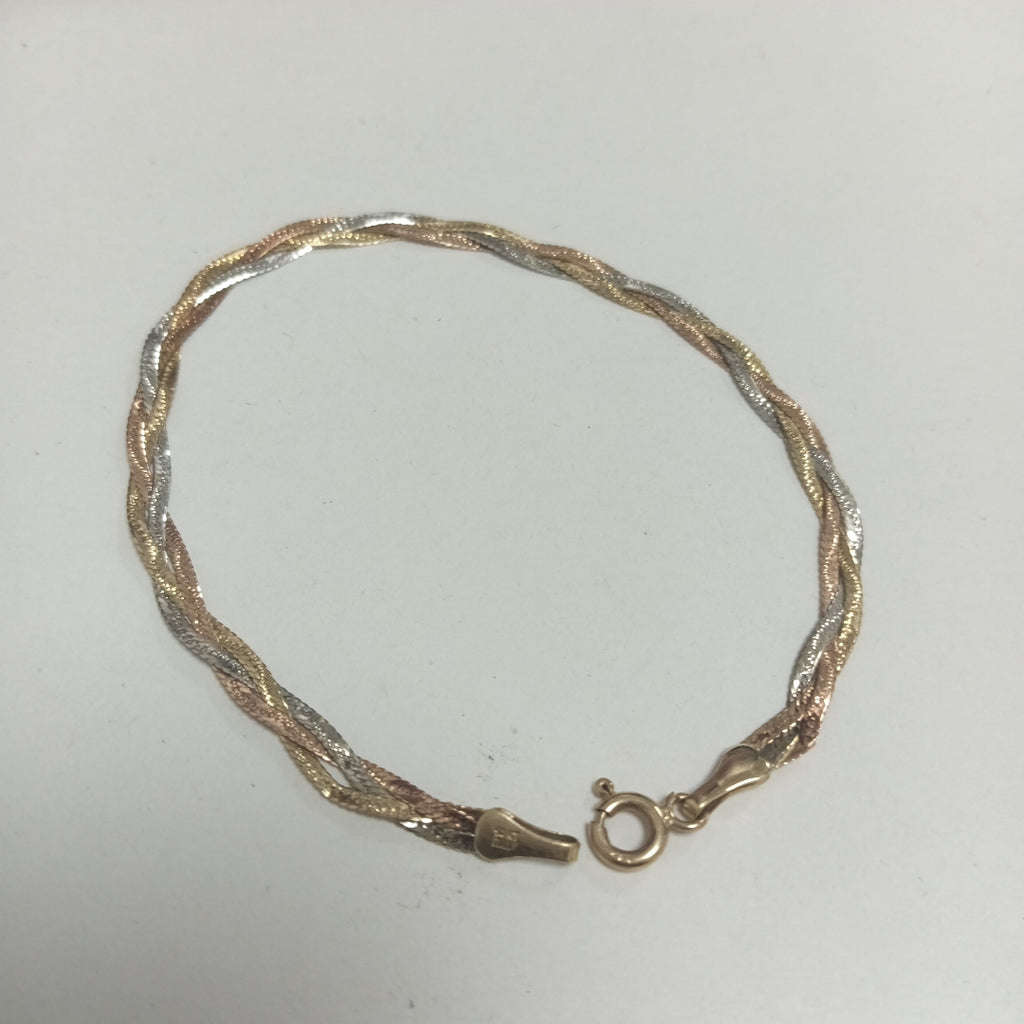 PULSERA ORO COMBINADO 14 K 2.1 GRMS (SEMINUEVO)
