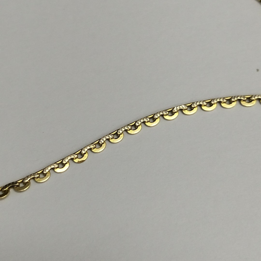 K1 2,20 GRMS 14 K ESPECIFICACIONES COMPLEMENTARIAS PULSERA TEJIDO ESPECIAL BROCH (SEMINUEVO)