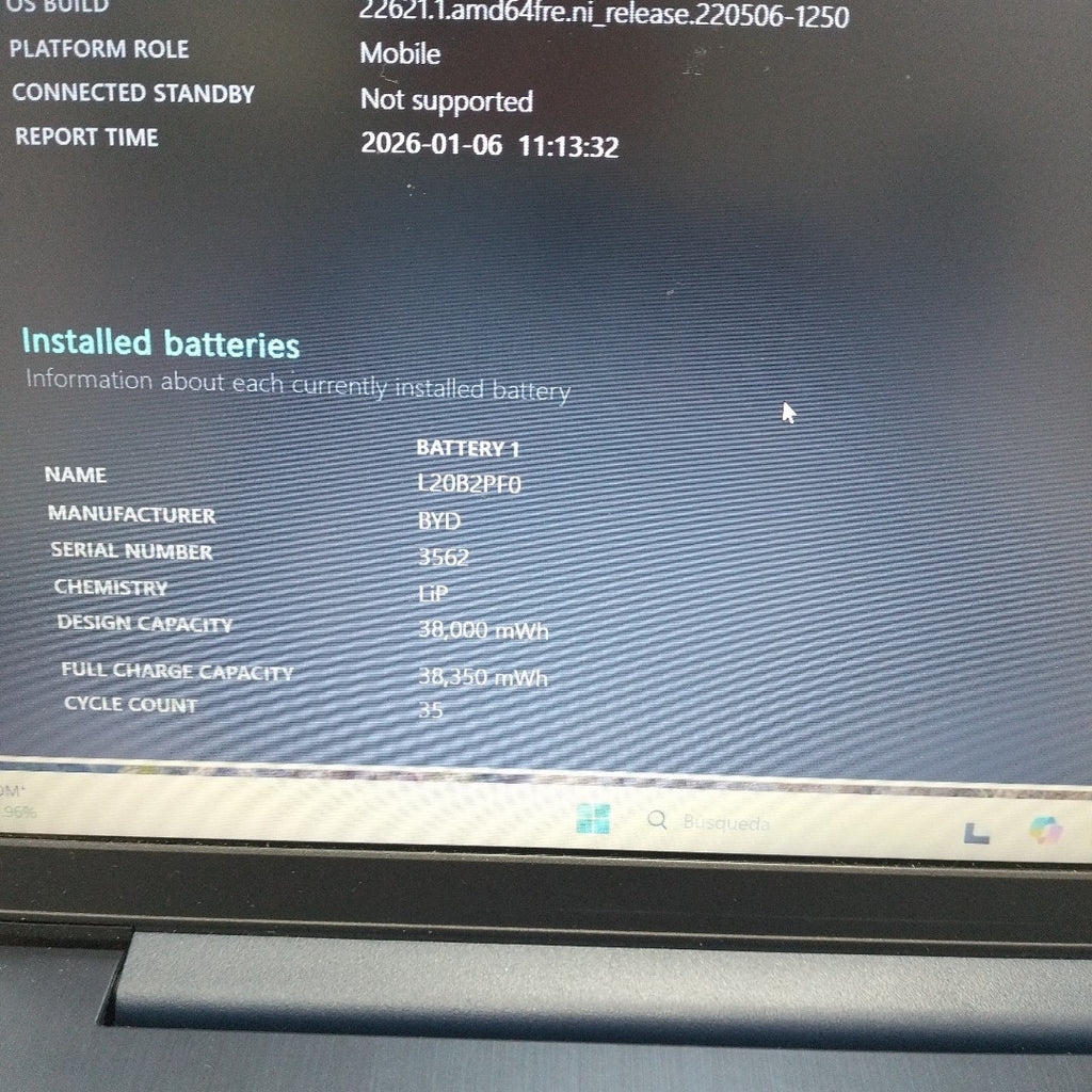 LAPTOP LENOVO IDEAPAD 3 15ALC6 (2023) 1 TB + 256 GB SSD 8 GB RAM (SEMINUEVO)