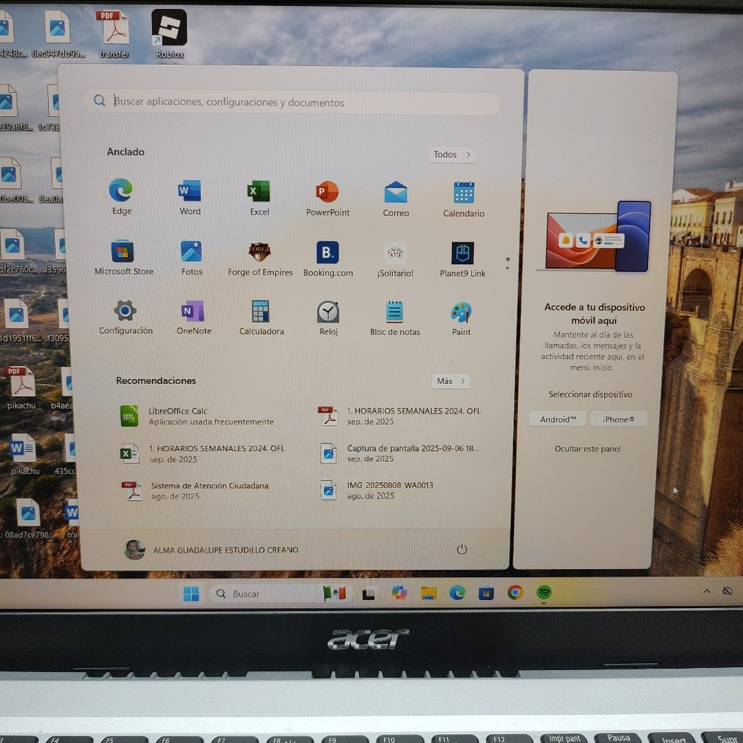 LAPTOP ACER ASPIRE 5 A515-57T-373L (2022) 256 GB SSD 8 GB RAM (SEMINUEVO)