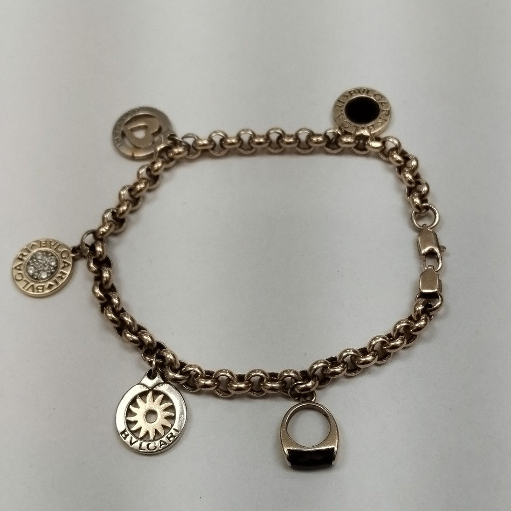 K1 15,30 GRMS 14 K ESPECIFICACIONES COMPLEMENTARIAS PULSERA CON COLGANTES TIPO (SEMINUEVO)