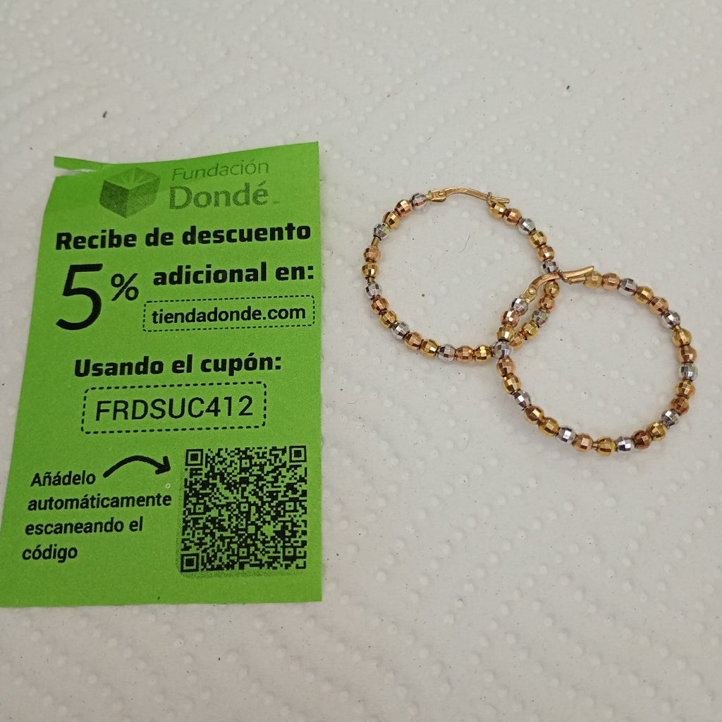 ARRACADAS PAR ORO 10 K 5,10 GRMS (SEMINUEVO)