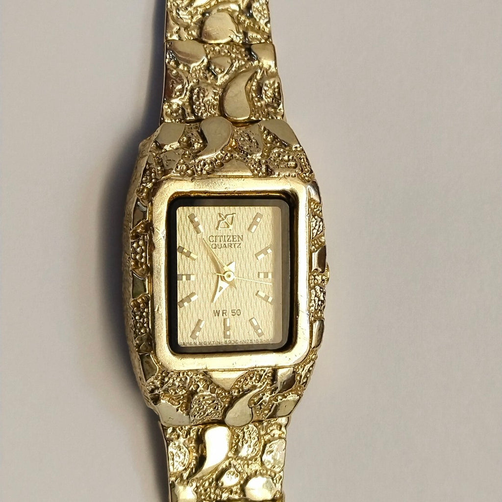 RELOJ CAJA ACERO PULSO ORO ORO 8 K 16.6 GRMS (SEMINUEVO)