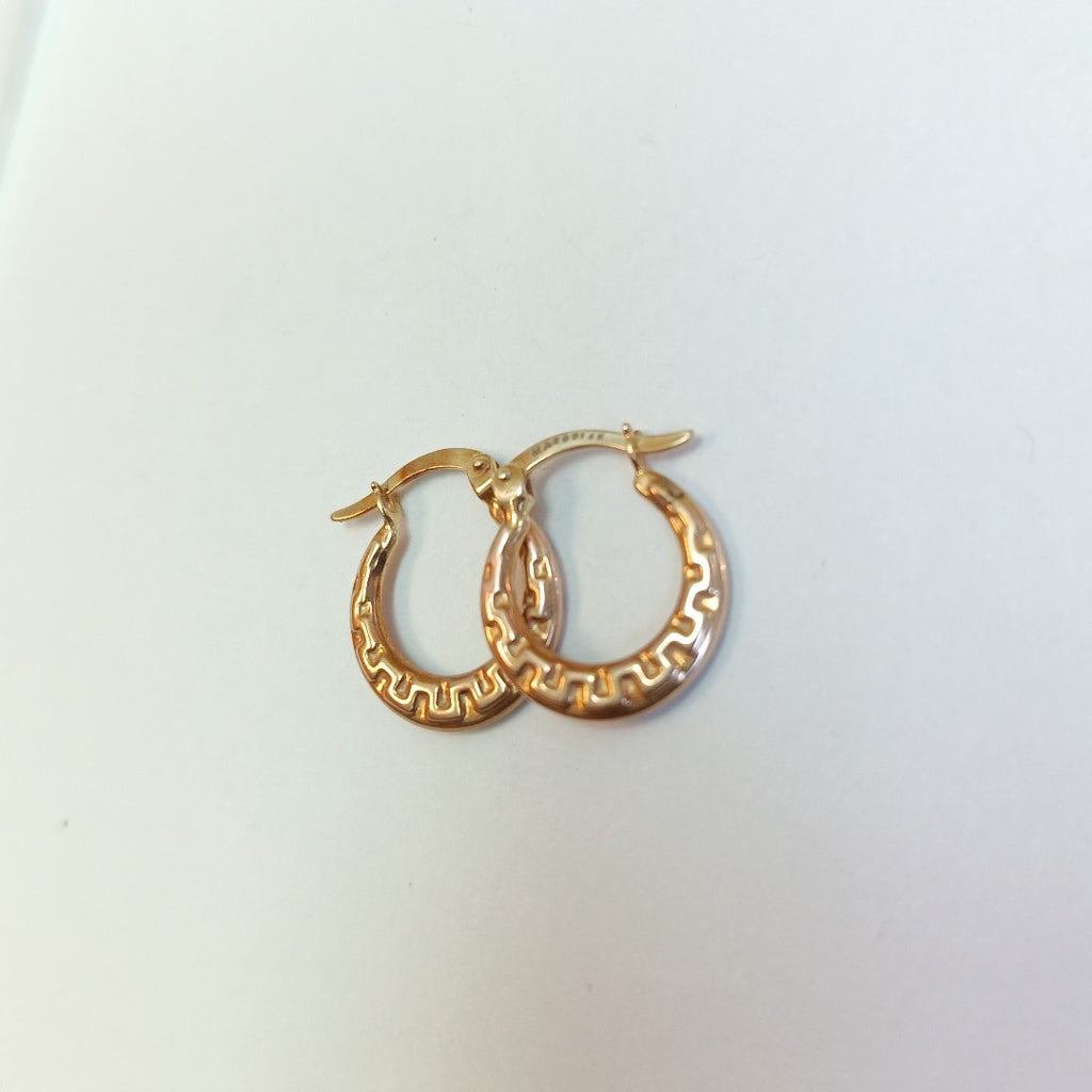 ARRACADAS PAR ORO, RODIADO 14 K 1.2 GRMS (SEMINUEVO)
