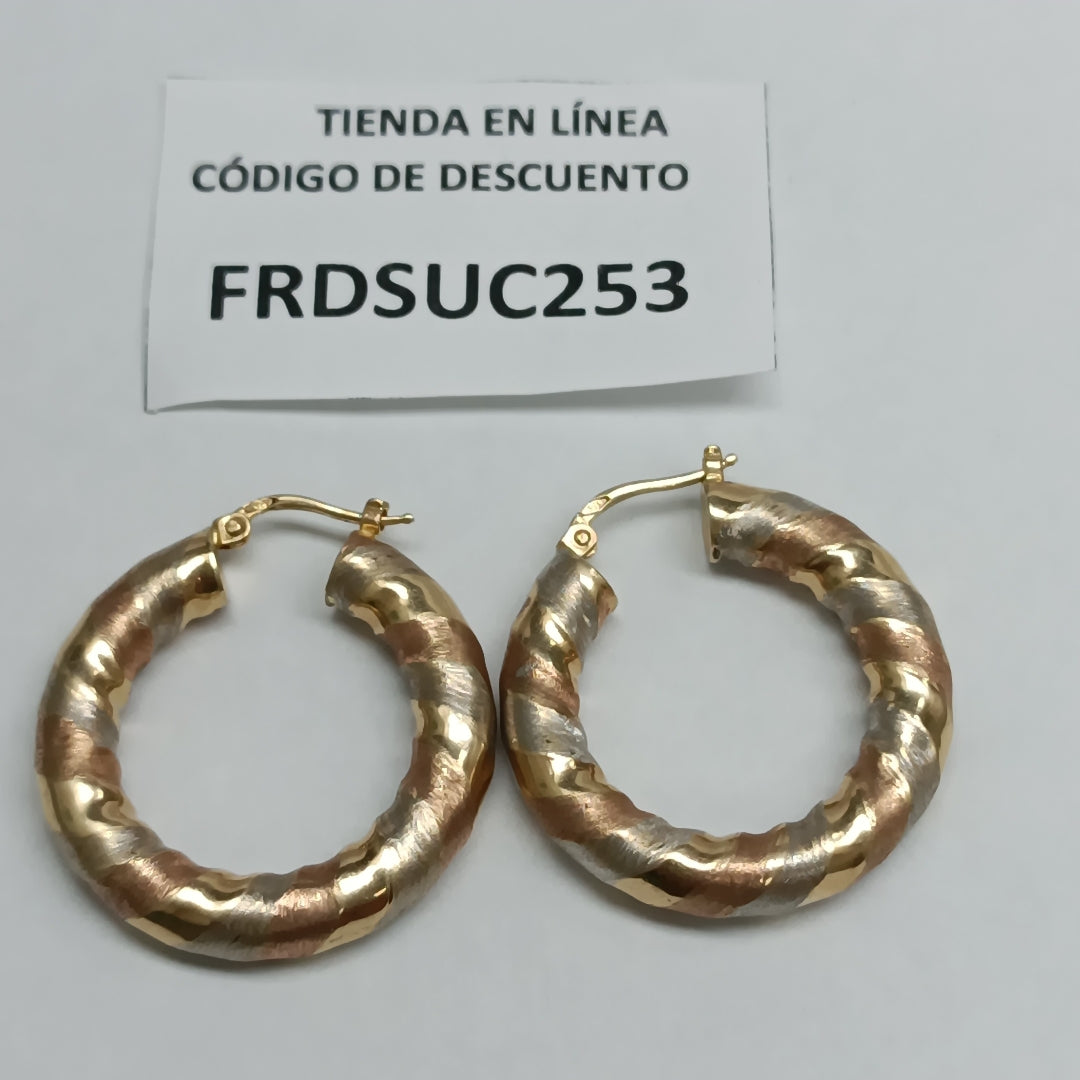 ARRACADAS PAR ORO 14 K 5,80 GRMS (SEMINUEVO)