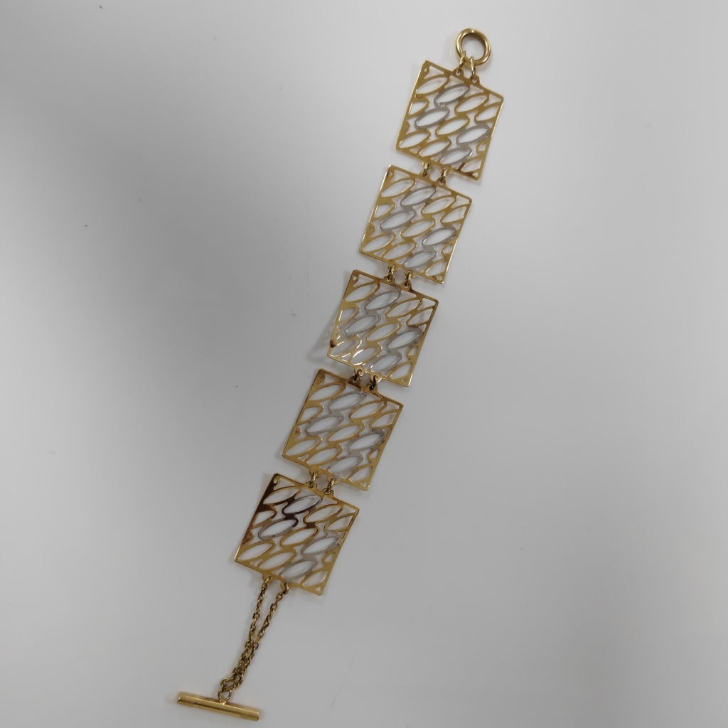 PULSERA ORO COMBINADO 14 K 10,70 GRMS (SEMINUEVO)