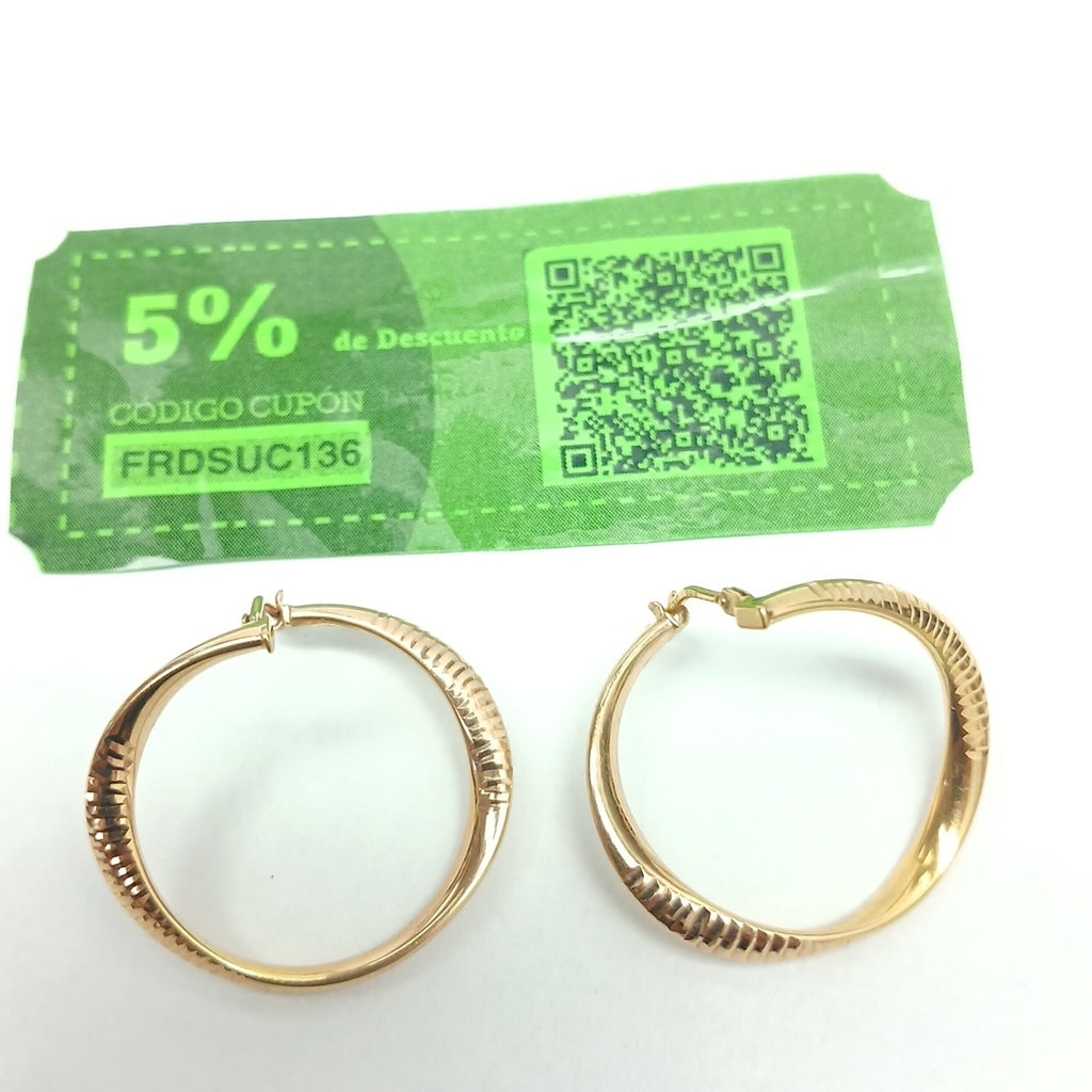 ARRACADAS PAR ORO 14 K 2,20 GRMS (SEMINUEVO)