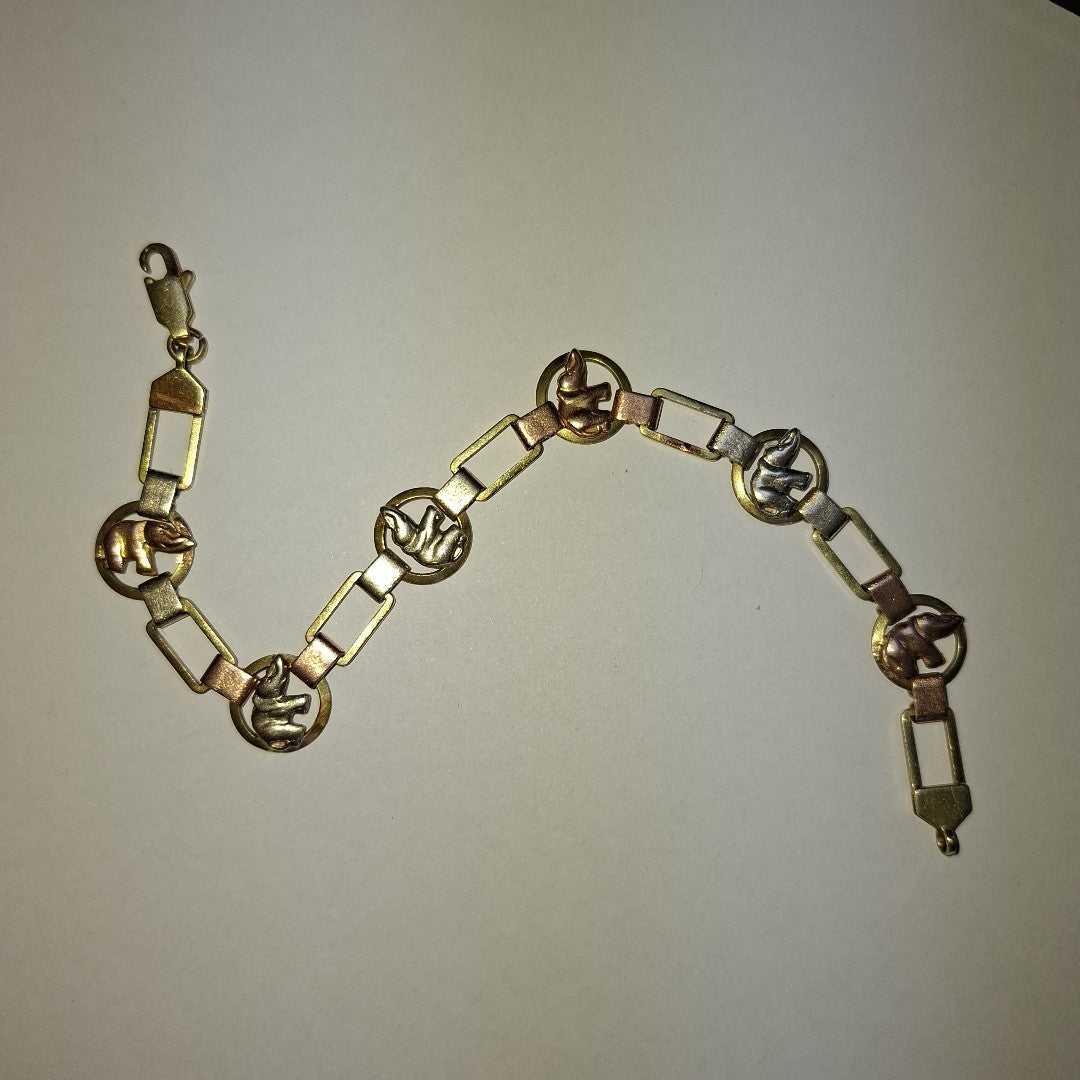 PULSERA ORO COMBINADO 10 K 4,20 GRMS (SEMINUEVO)