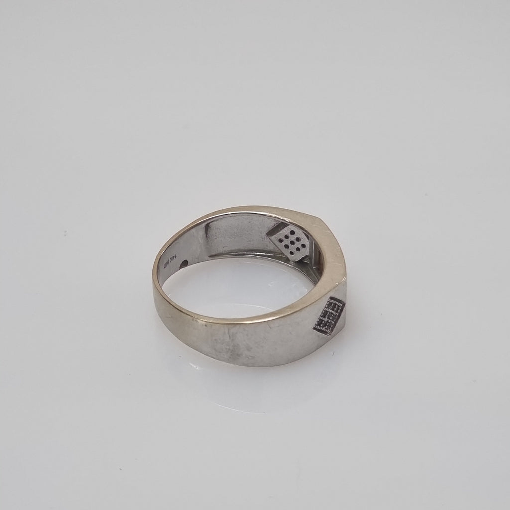 ANILLO ORO, ORO BLANCO 14 K 6.6 GRMS (SEMINUEVO)