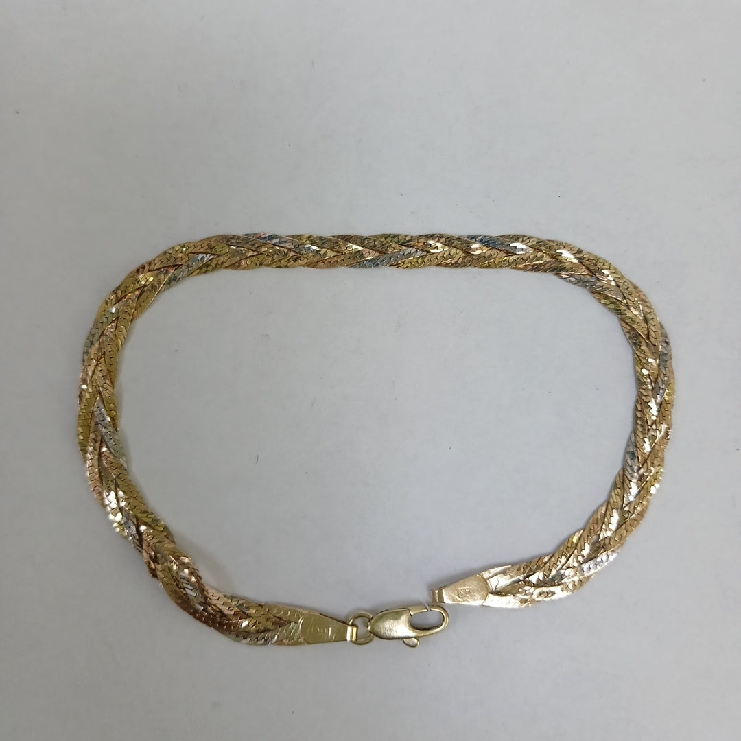PULSERA ORO COMBINADO 14 K 4,30 GRMS (SEMINUEVO)