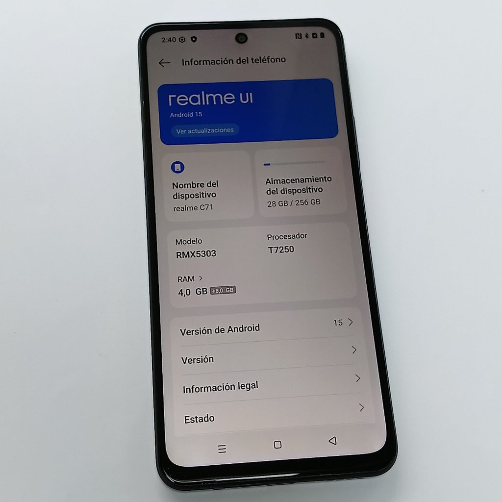 CELULAR REALME C71 RMX5303 (2025) 256 GB 8 GB RAM (SEMINUEVO)