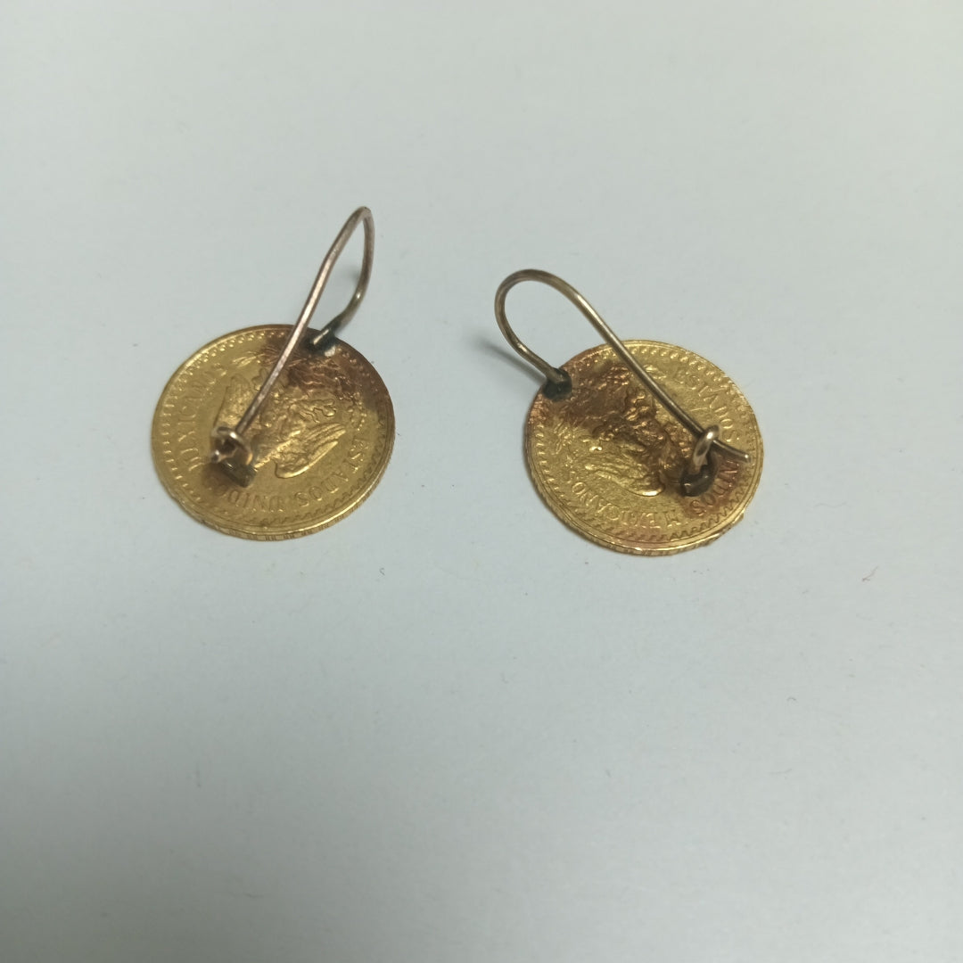 ARETES PAR ORO 21 K 4,16 GRMS (SEMINUEVO)