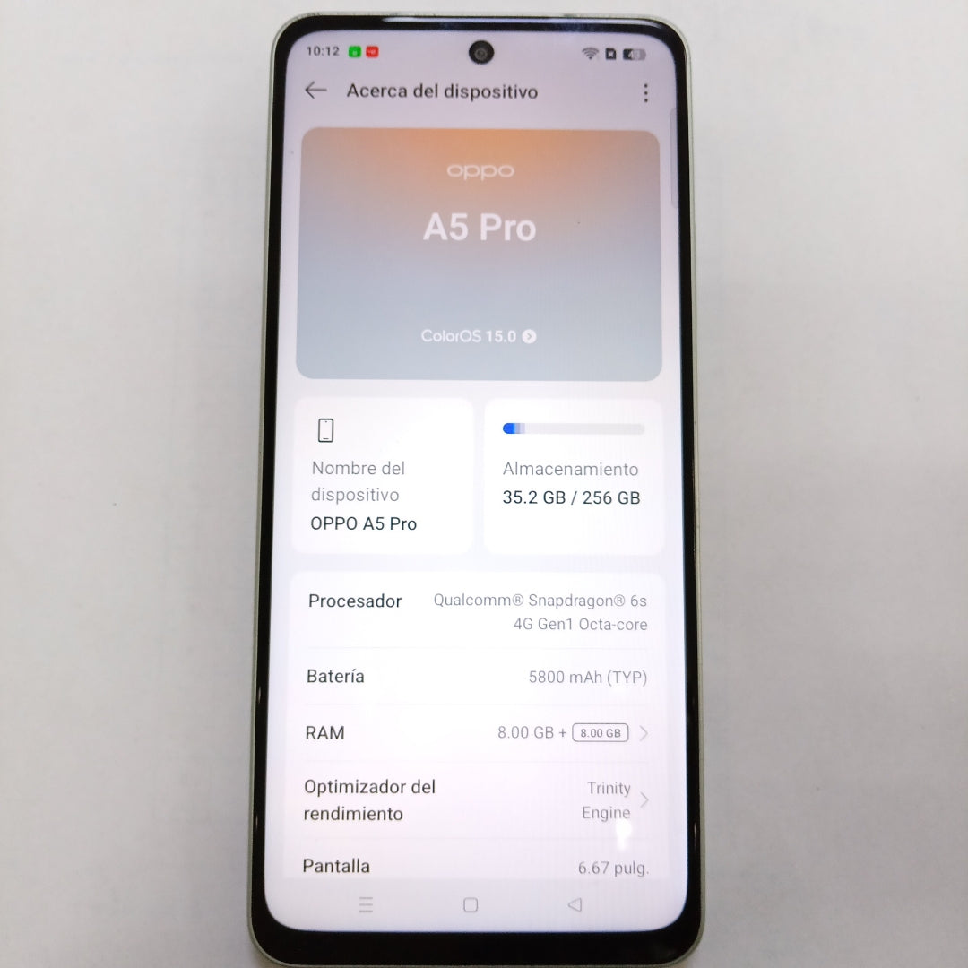 CELULAR OPPO  A5 PRO CPH2711 (2025) 256 GB 8 GB RAM (SEMINUEVO)