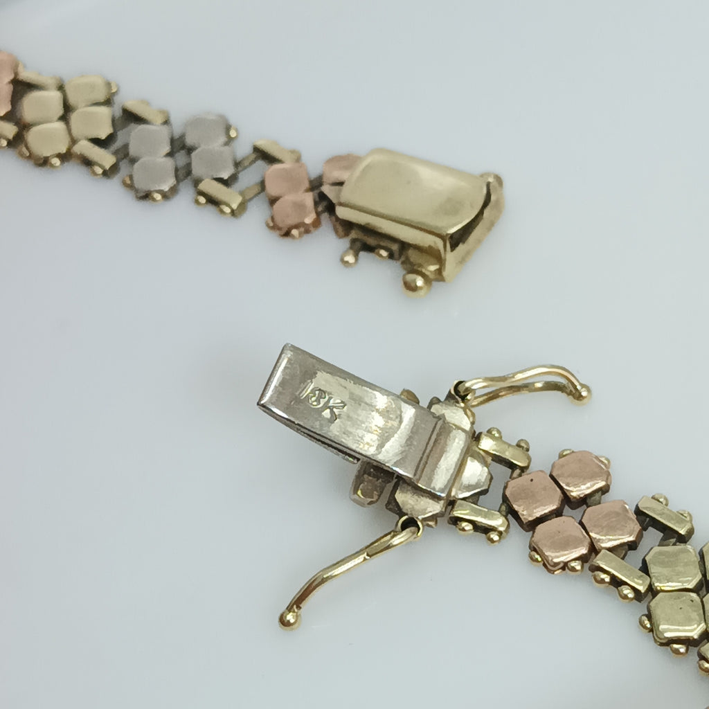 PULSERA ORO COMBINADO 14 K 13,10 GRMS (SEMINUEVO)