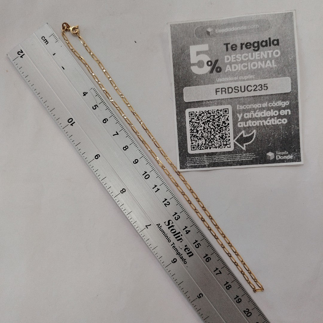 CADENA ORO COMBINADO 14 K 2,10 GRMS (SEMINUEVO)