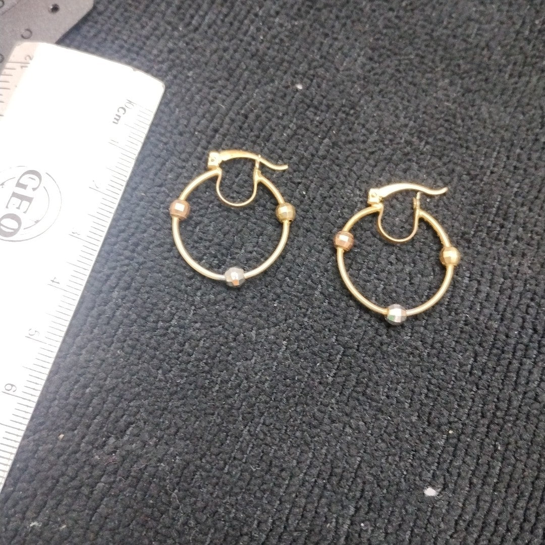 ARRACADAS PAR ORO COMBINADO 10 K 2 GRMS (SEMINUEVO)
