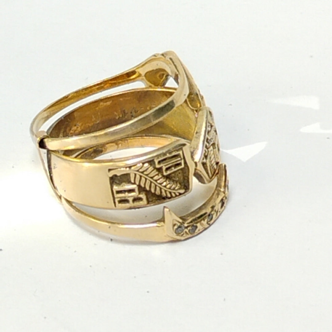 ANILLO DE GRADUACIÓN ORO 10 K 6.5 GRMS (SEMINUEVO)