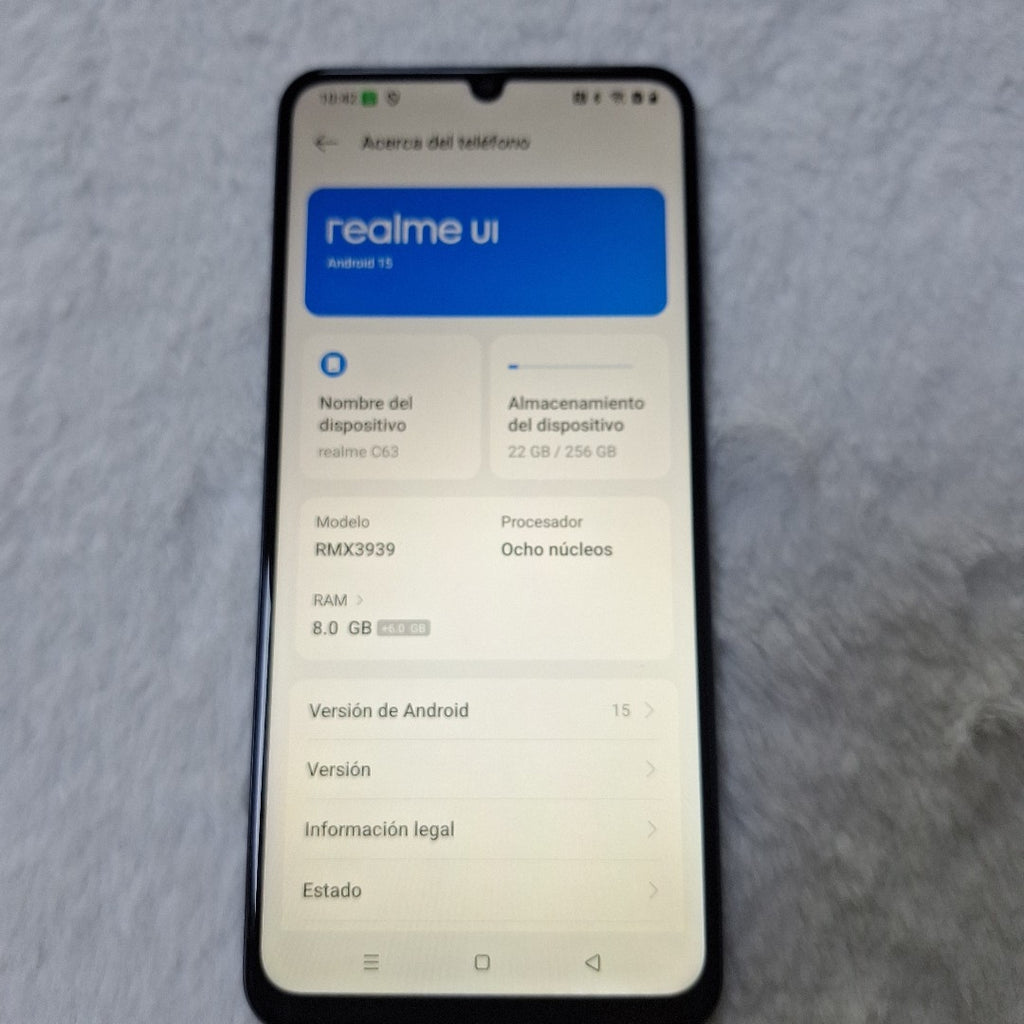 CELULAR REALME C63 RMX3939 (2024) 256 GB 8 GB RAM (SEMINUEVO)