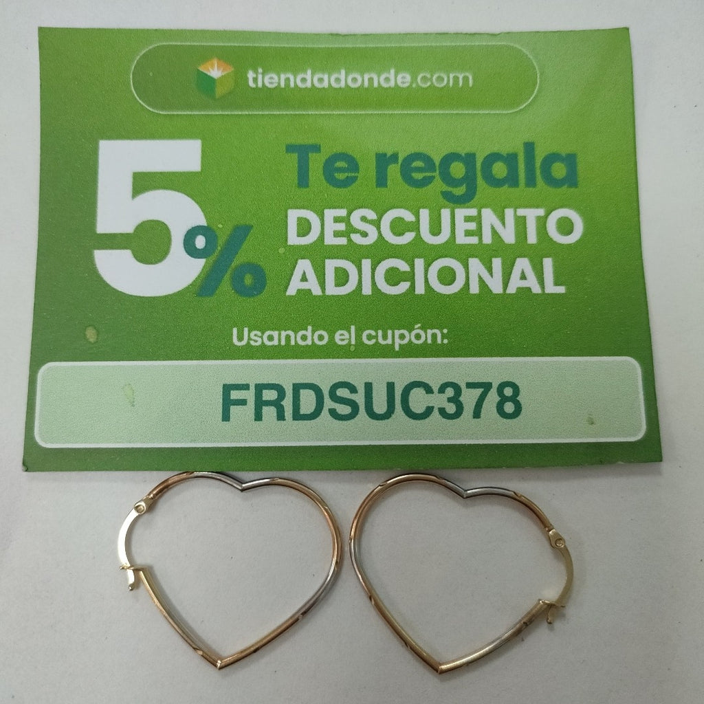 ARRACADAS PAR ORO 10 K 2 GRMS (SEMINUEVO)
