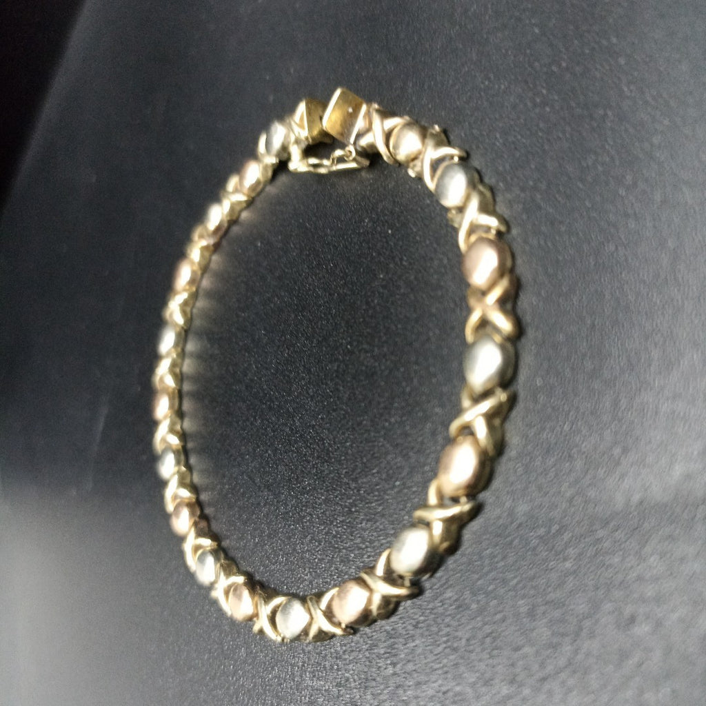 PULSERA ORO COMBINADO 14 K 7,30 GRMS (SEMINUEVO)