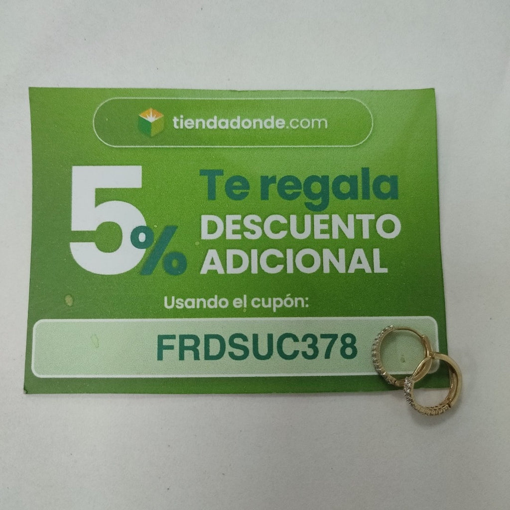 ARRACADAS PAR ORO 14 K 1.6 GRMS (SEMINUEVO)
