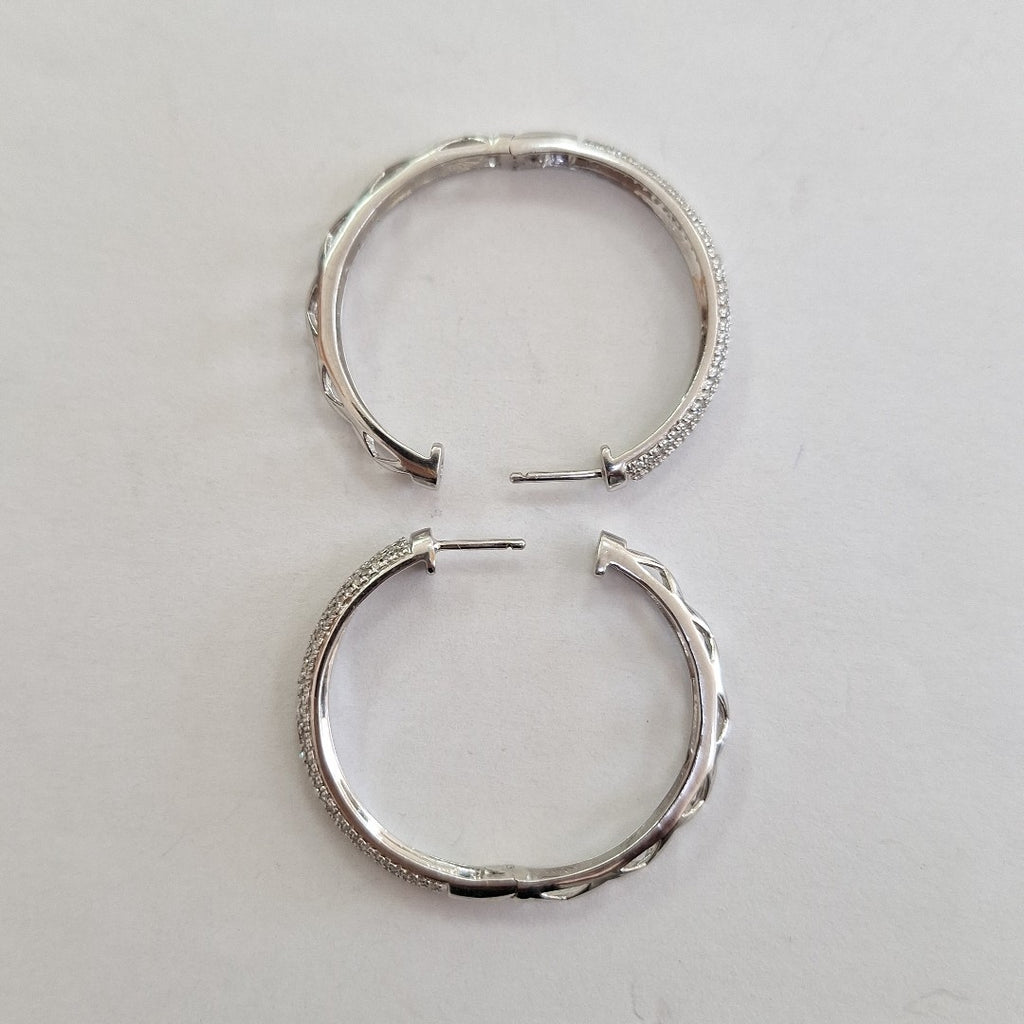 ARRACADAS PAR ORO,ORO BLANCO 10 K 5,80 GRMS (SEMINUEVO)