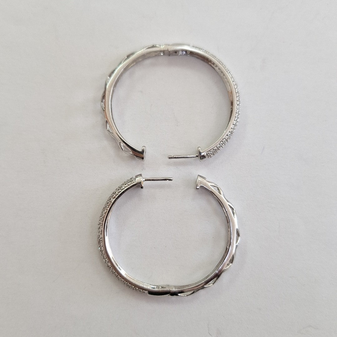 ARRACADAS PAR ORO,ORO BLANCO 10 K 5,80 GRMS (SEMINUEVO)