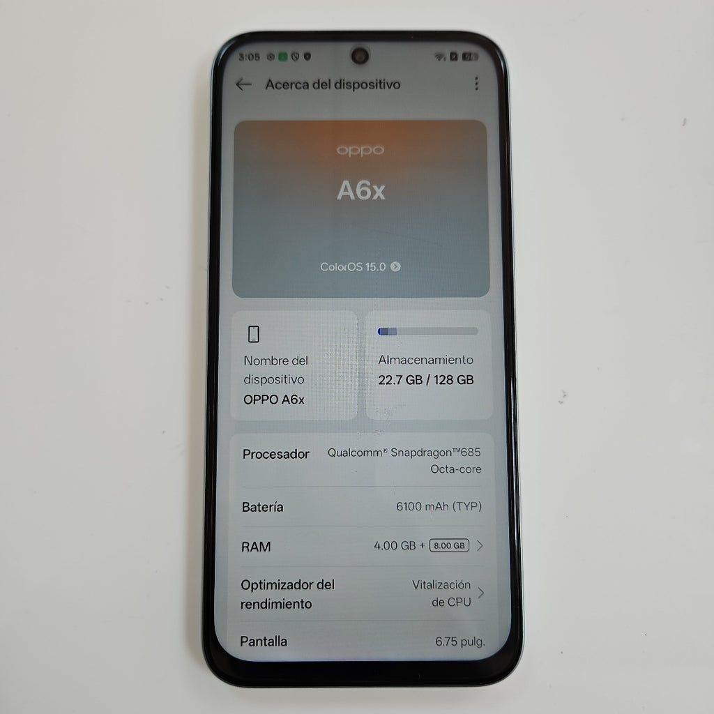CELULAR OPPO  A6X CPH2819 (2025) 128 GB 4 GB RAM (SEMINUEVO)