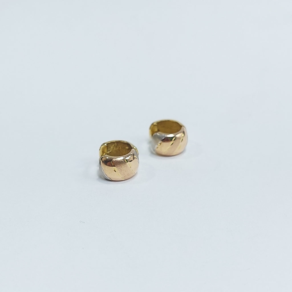 ARRACADAS PAR ORO,ORO COMBINADO 14 K 1,40 GRMS (SEMINUEVO)
