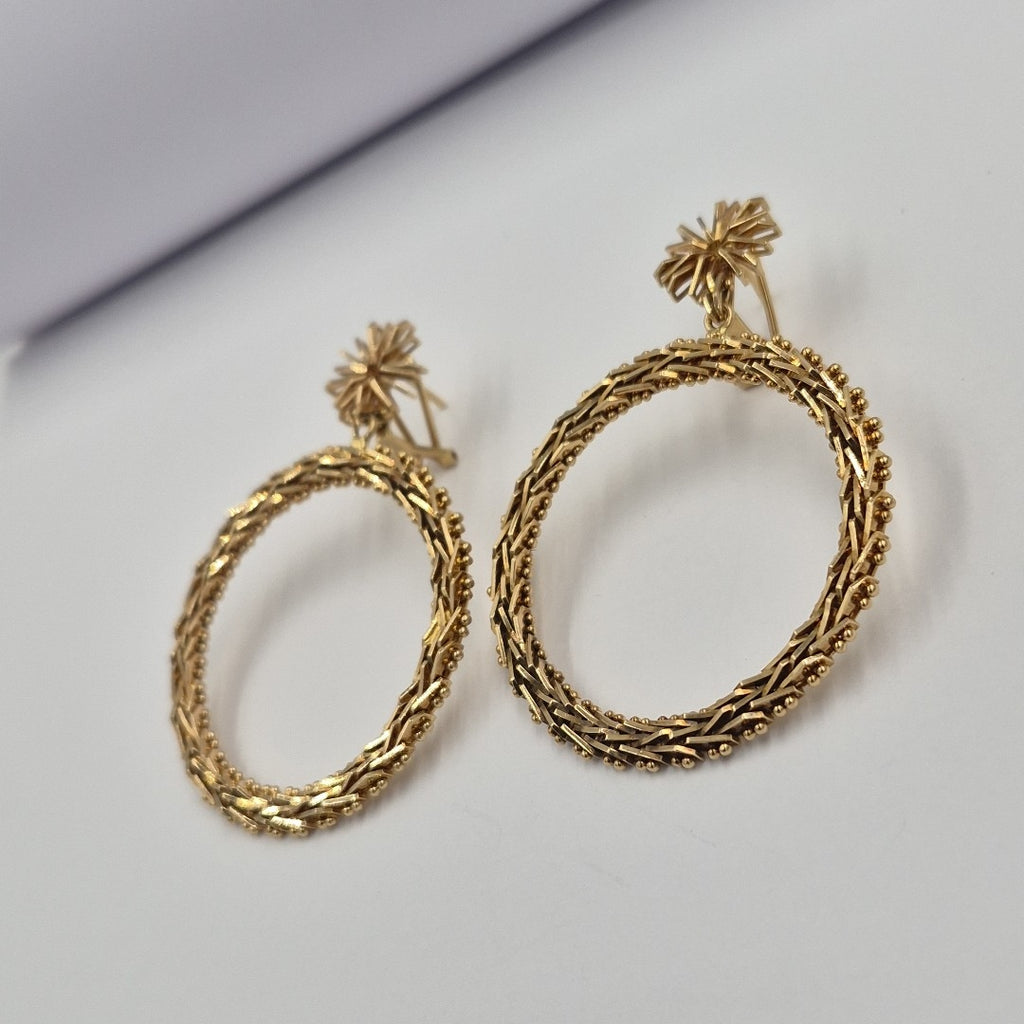 ARETES PAR ORO 18 K 26.3 GRMS (SEMINUEVO)