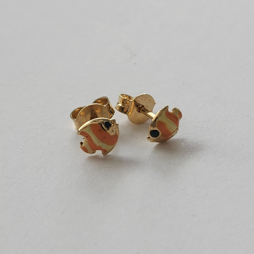 BROQUELES PAR ORO 14 K 0,80 GRMS (SEMINUEVO)
