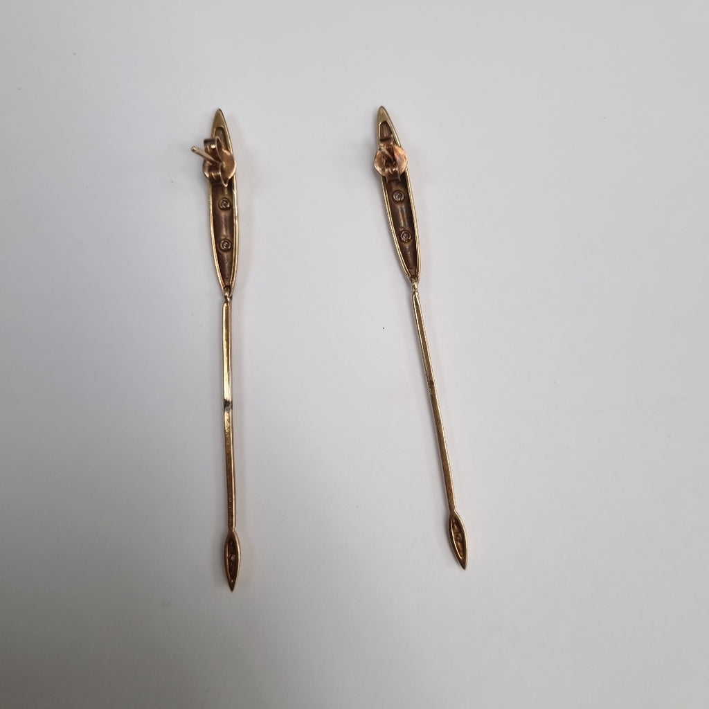 BROQUELES PAR ORO 14 K 4,00 GRMS (SEMINUEVO)