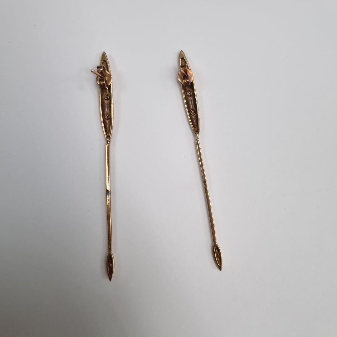 BROQUELES PAR ORO 14 K 4,00 GRMS (SEMINUEVO)