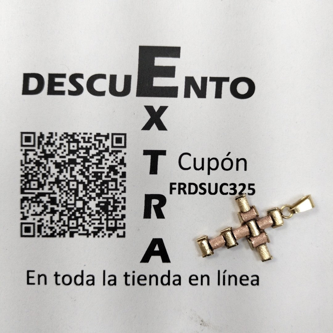 CRUZ, DIJE ORO 14 K 2 GRMS (SEMINUEVO)