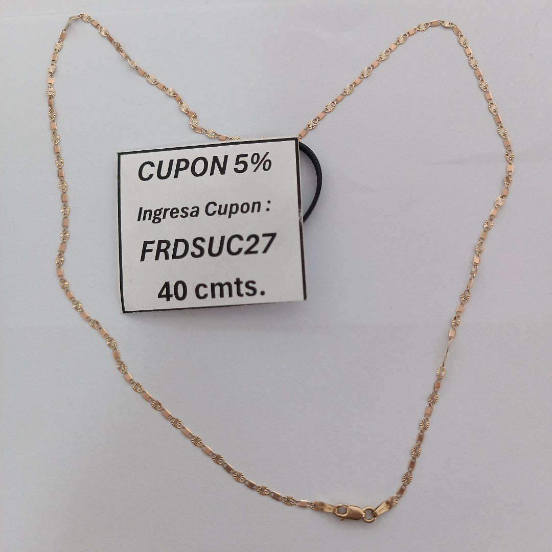 CADENA ORO, ORO COMBINADO 14 K 1.4 GRMS (SEMINUEVO)