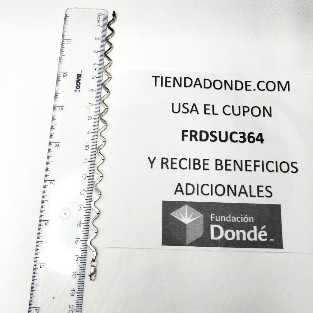 PULSERA ORO, ORO BLANCO 14 K 4.7 GRMS (SEMINUEVO)