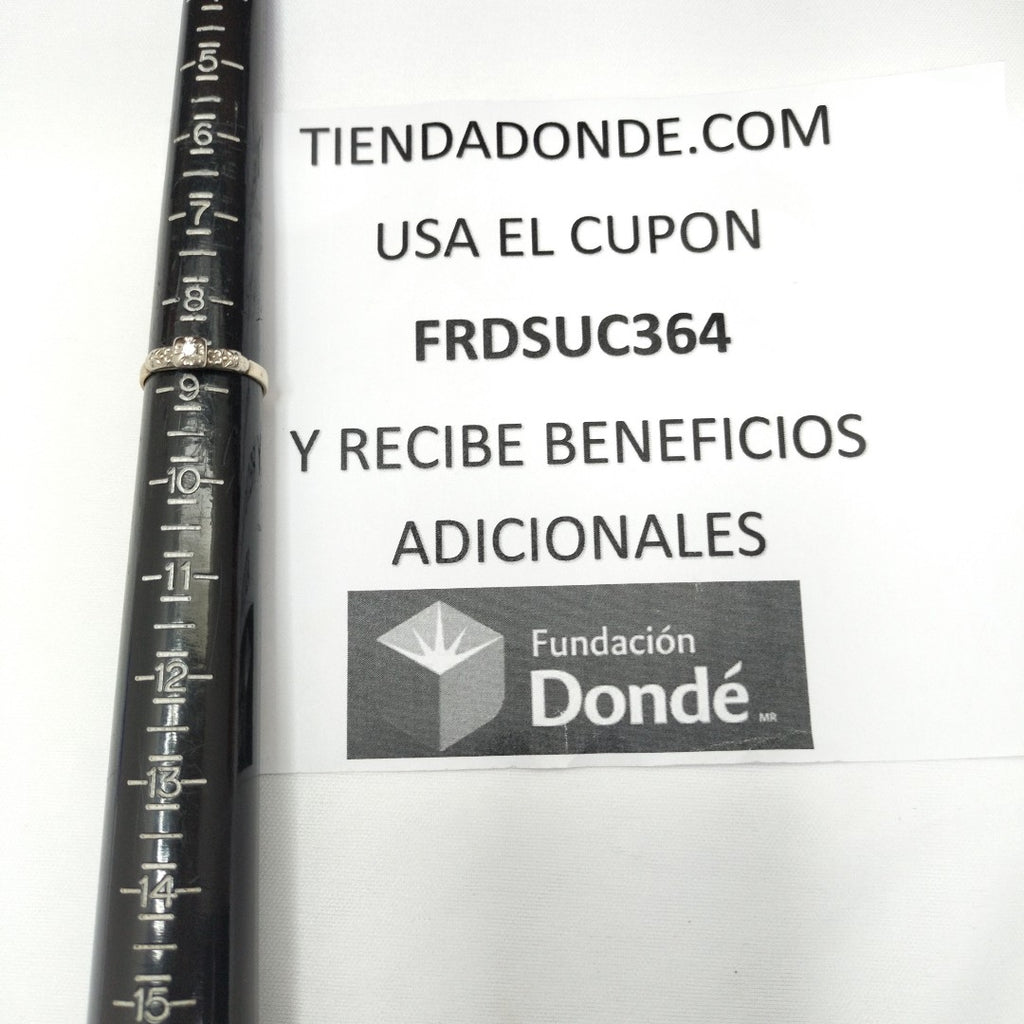 SOLITARIO ORO, ORO BLANCO 10 K 2.2 GRMS (SEMINUEVO)