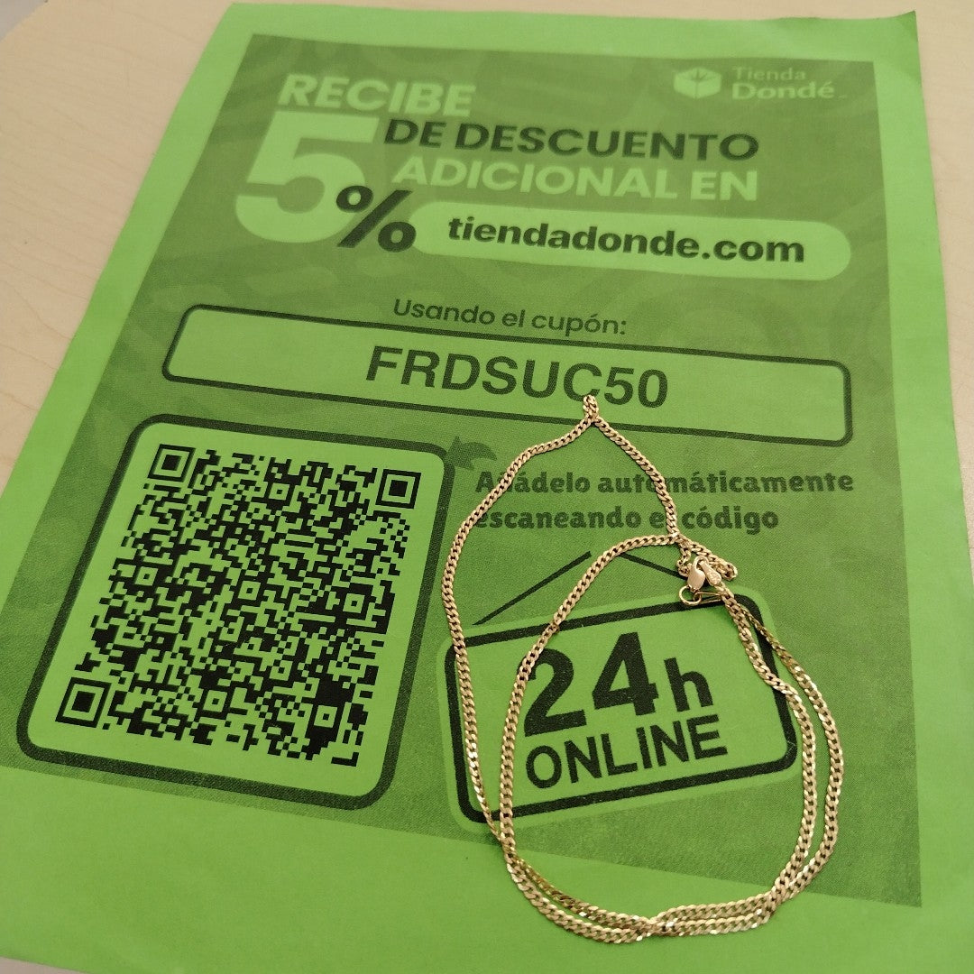 CADENA BARBADO 6.11GR 55 CM (NUEVO)