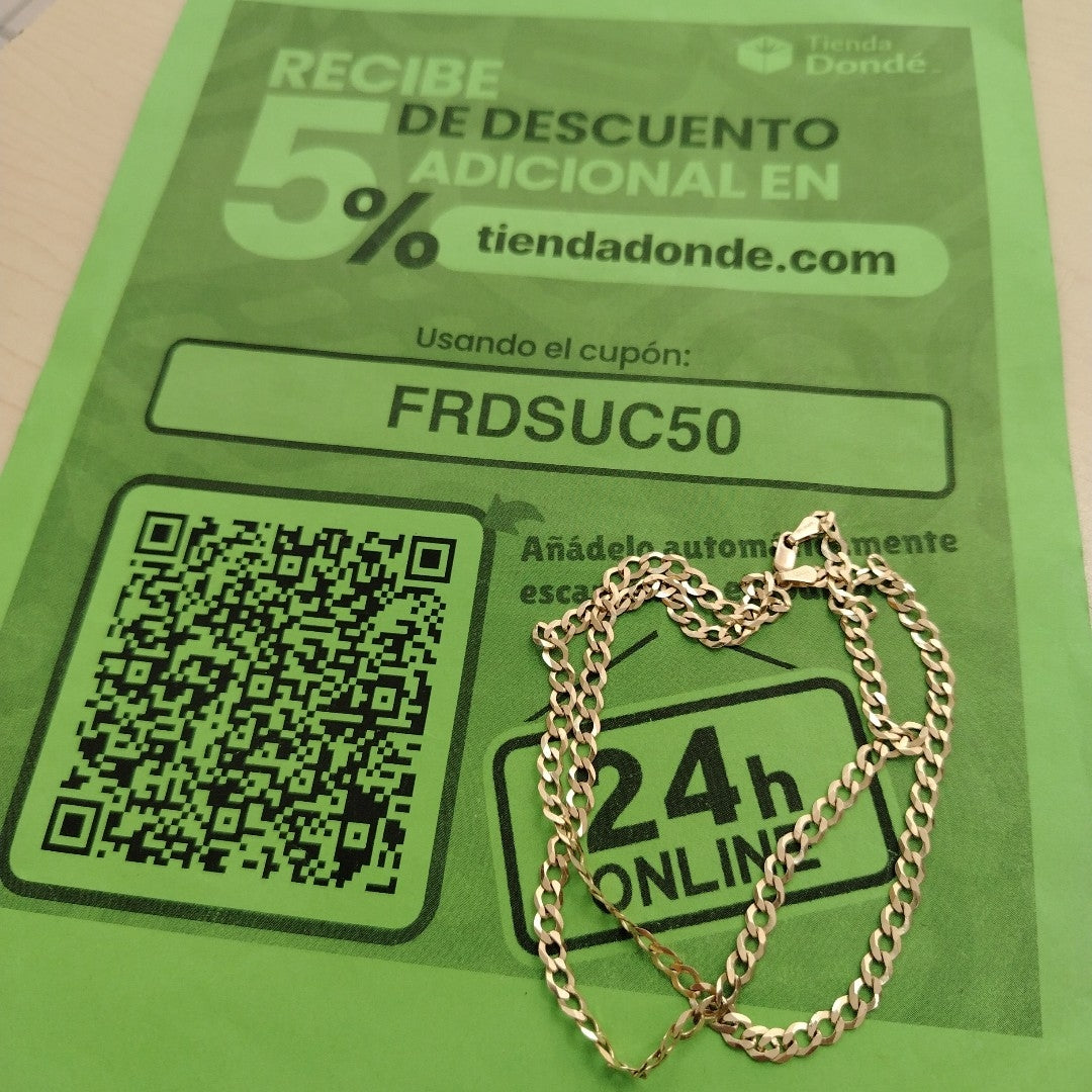 CADENA TEJIDO BARBADA 14.4G 60 CM (NUEVO)