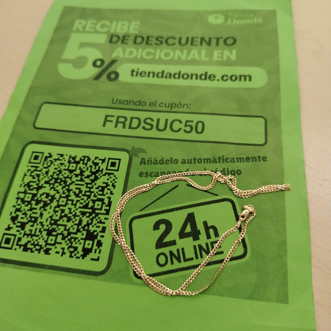 CADENA BARBADO 6.11GR 55 CM (NUEVO)