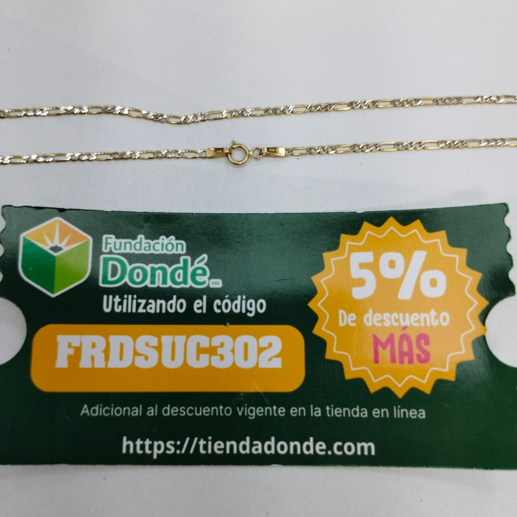 CADENA ORO, RODIADO 14 K 2.8 GRMS (SEMINUEVO)