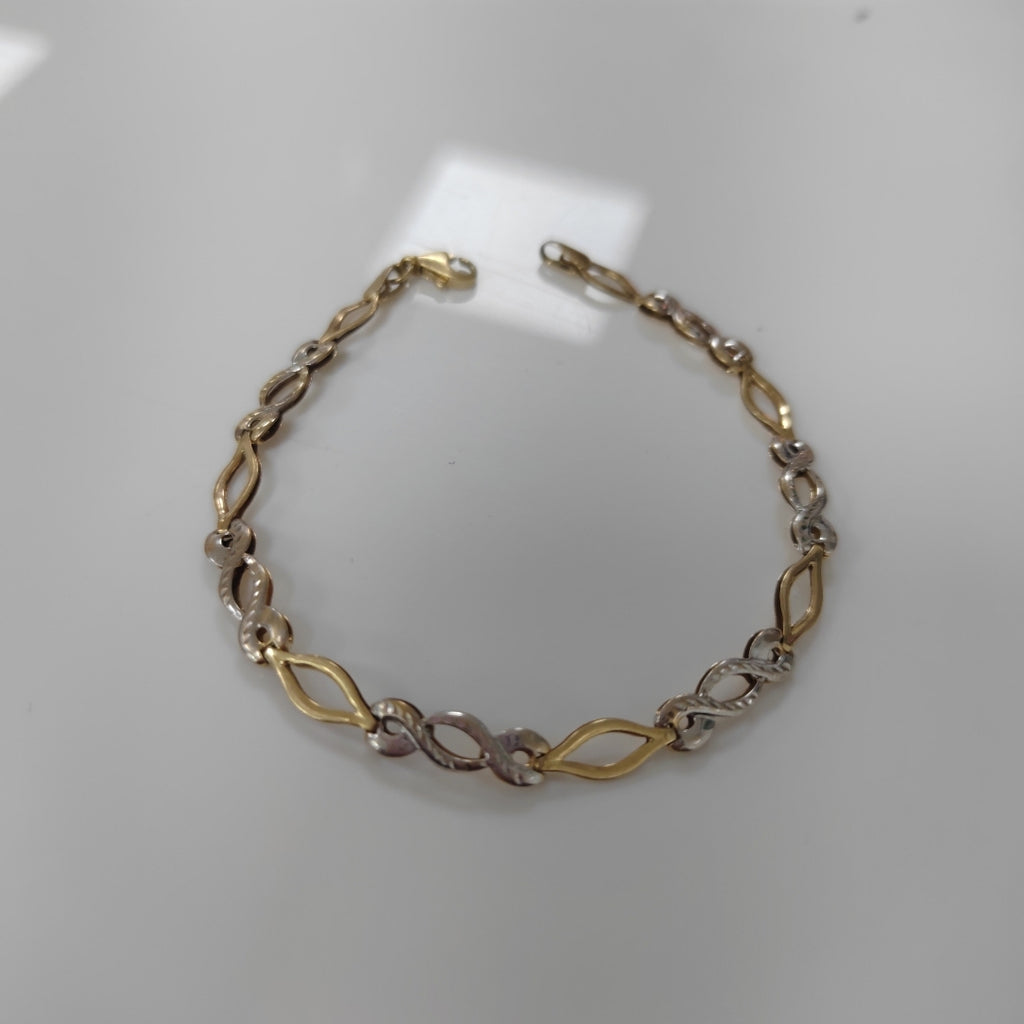 PULSERA ORO COMBINADO 10 K 2,90 GRMS (SEMINUEVO)