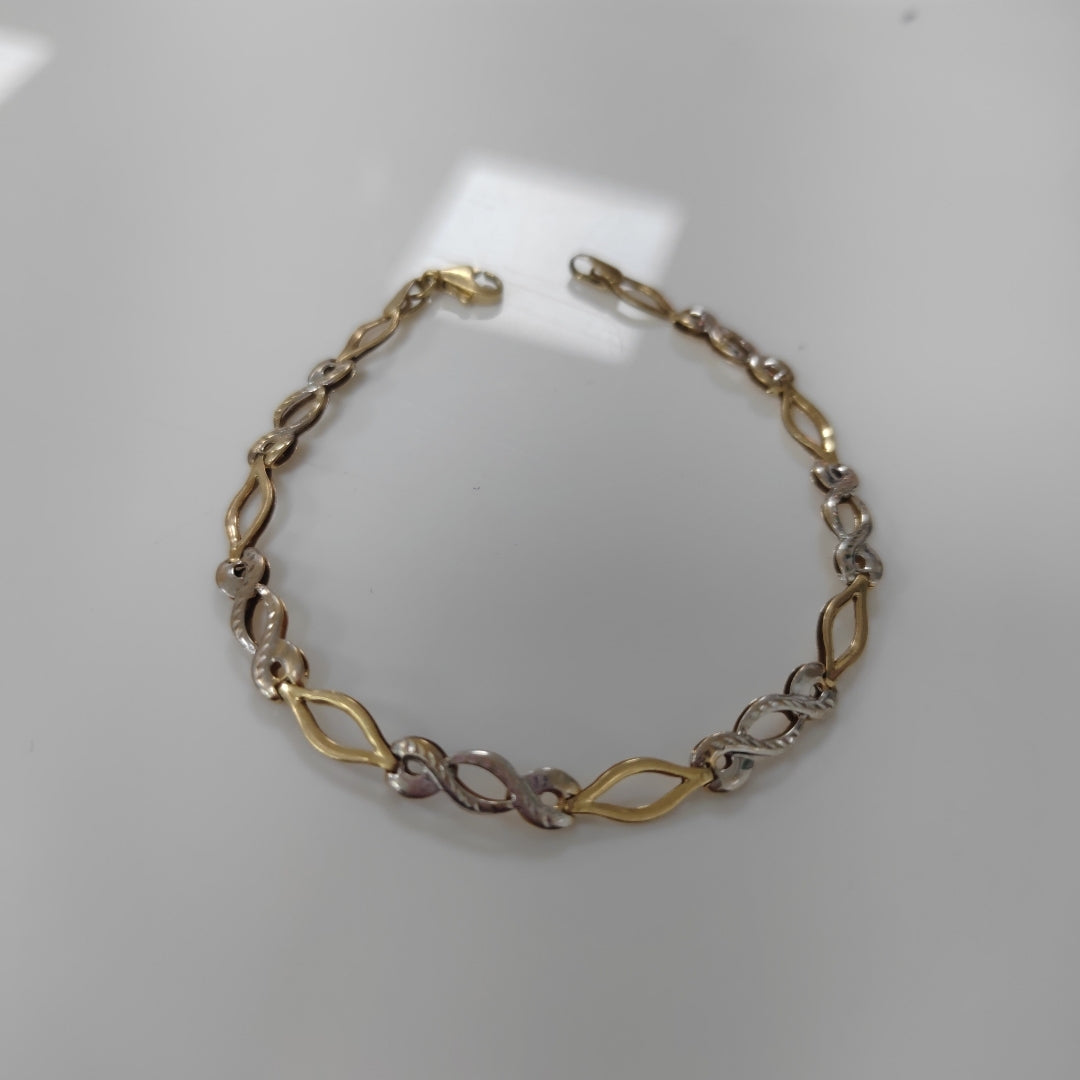 PULSERA ORO COMBINADO 10 K 2,90 GRMS (SEMINUEVO)