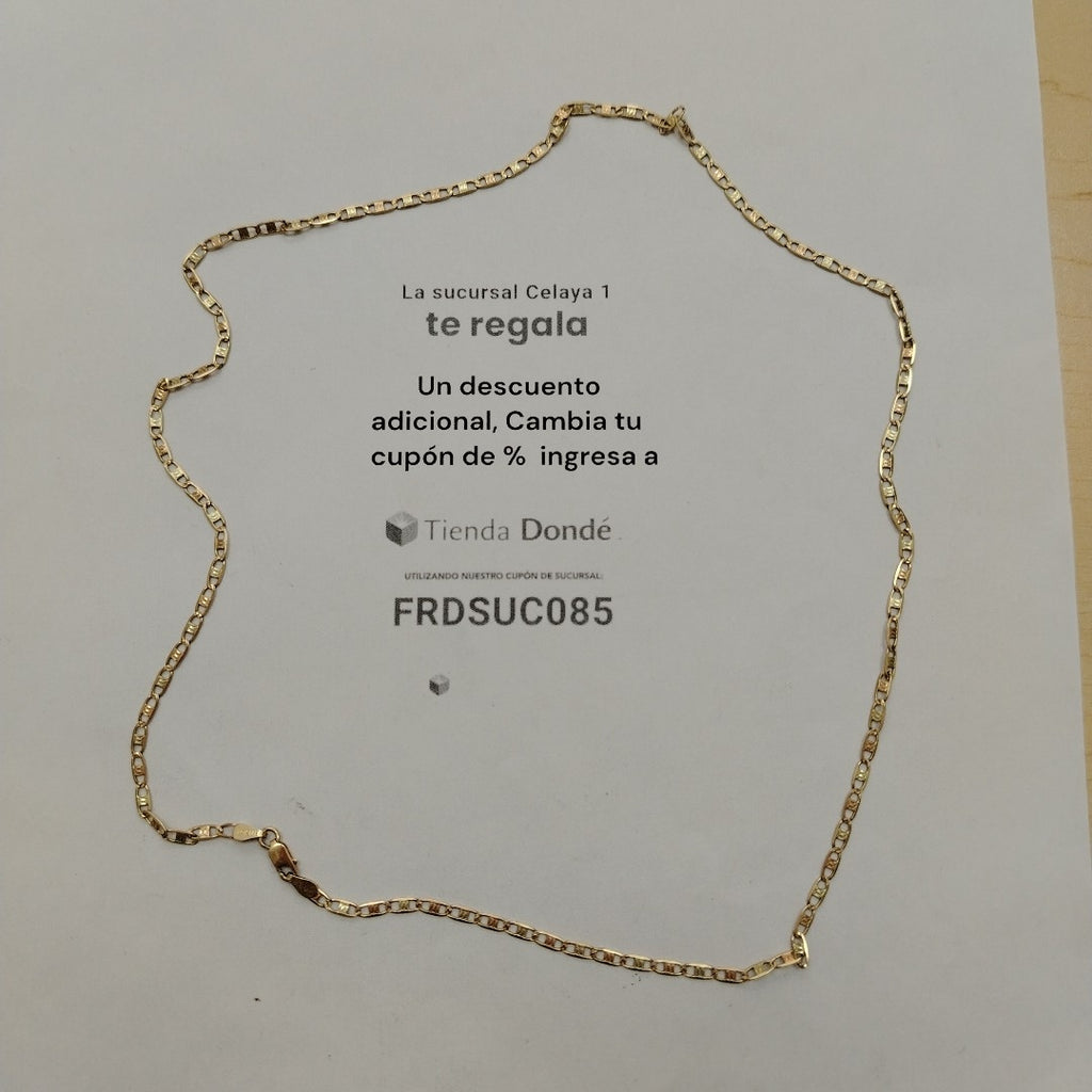 CADENA ORO, ORO COMBINADO 14 K 6.4 GRMS (SEMINUEVO)