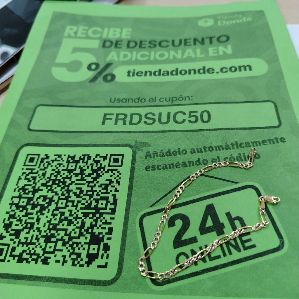 PULSERA 3 X 1 DIAMANTADA 3.2GR 18 CM (NUEVO)